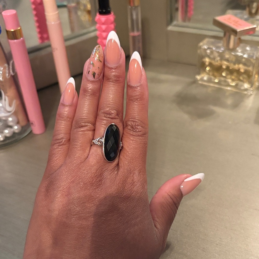 Elegant Black Onyx Silver Ring